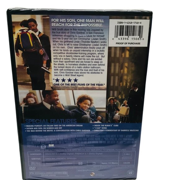 The Pursuit Of Happyness DVD 2006 Will Smith New In Package - Picture 2 of 7